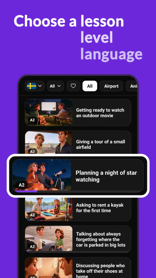 Preview of another LingoTalks app screen